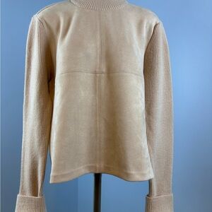 Ann Taylor Beige Cowl Neck Sweater